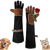 HANDLANDY 24 Inches Animal Handling Gloves Bite-Proof, Scratch-Resistant, Durable Pet Gloves for Dogs, Cats, Falconry