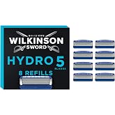 Wilkinson Sword Hydro 5 Skin Protection Regular &ndash; Razor Blades for Men, Blue, Pack of 8