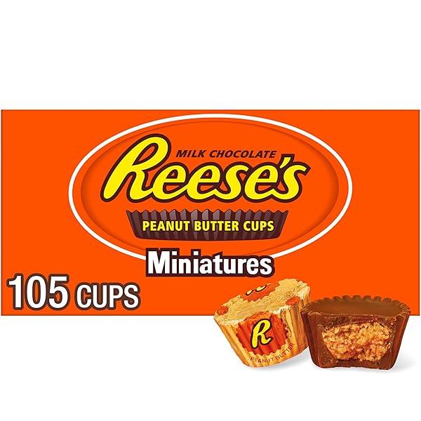 REESE’S MINIATURES MILK CHOCOLATE PEANUT BUTTER CUPS, CANDY...
