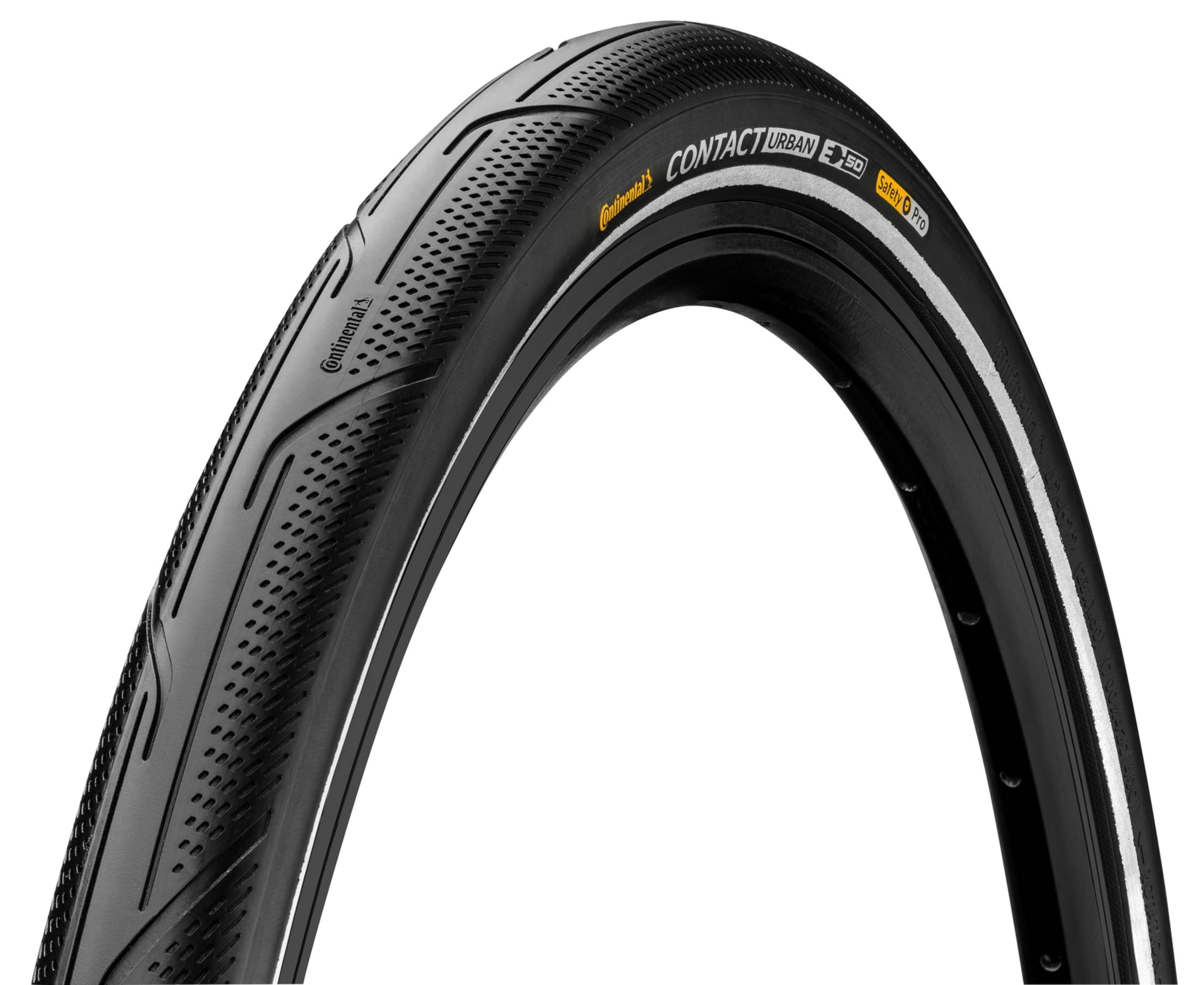 Continental Unisex Adulto Contact Urban Ride City E25 Reflex-Filo metallico, 28 x 1,75", 47-622 mm, 700 x 45C, Nero, 20 x 1.60