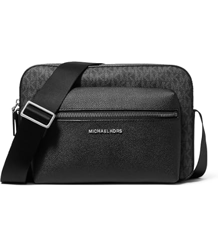 Amazon.com: Michael Kors Hudson Double Zip Mini Flight Bag, Silver
