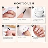 Kanorine Gel Polish Swirl Nail Art White 8ml French Line Liner view 6