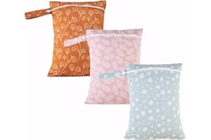 HZNOO Waterproof Wet Dry Bag for Swimming Beach Travel Baby Stroller, Leakproof Reusable Pouch with Handle Gym Laundry Essent