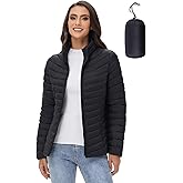 ROYAL MATRIX Women's Packable Puffer Jacket Lightweight Quilted Puffer Jacket Winter Warm Puffy Jacket with Stand Collar
