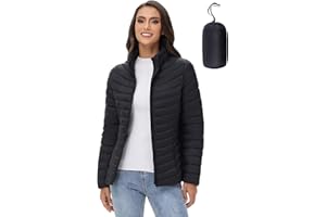 ROYAL MATRIX Women's Packable Puffer Jacket Lightweight Quilted Puffer Jacket Winter Warm Puffy Jacket with Stand Collar