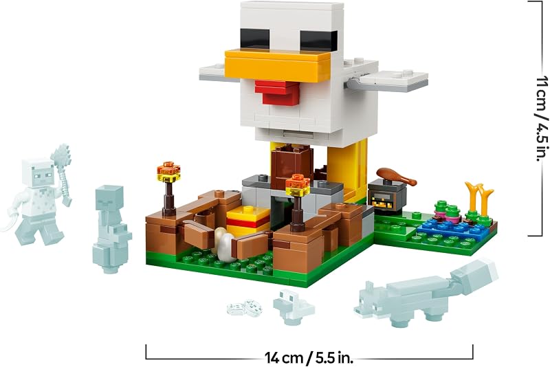 Minecraft The Chicken Farm - Quinta de Brinquedos com Minifiguras de Leque de Galinha, Bebé Zombie e Figura de Raposa - Presente para Gamer para Rapazes e Raparigas 7+ Anos - 21585 — foto 8 de 8