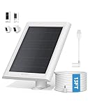 Callsun Solar Panel for Ring Camera, Compatible with Ring Stick Up Cam Battery/Pro and Spotlight Cam Battery/Plus/Pro, Solar Charger with 13FT Cable, IP68 Waterproof, DC & USB-C Adapter 1 Pack (White)