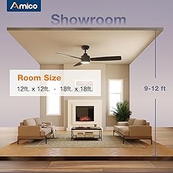 Amico Ceiling Fans with Lights, 52 inch Ceiling fan