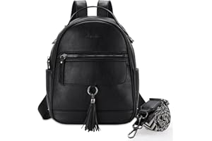 Mini Backpack Purse for Women, Chase Chic Vegan Leather Cute Small Backpack Ladies Fashion Shoulder Handbag