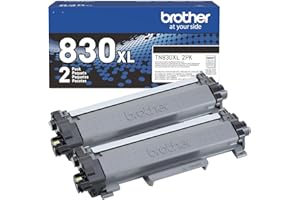 Brother Genuine TN830XL 2PK Black High Yield Printer Toner Cartridge 2-Pack – Print up to 3,000 Pages Each(1)