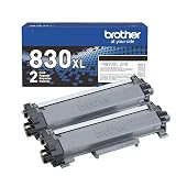 Brother Genuine TN830XL 2PK Black High Yield Printer Toner Cartridge 2-Pack – Print up to 3,000 Pages Each(1)