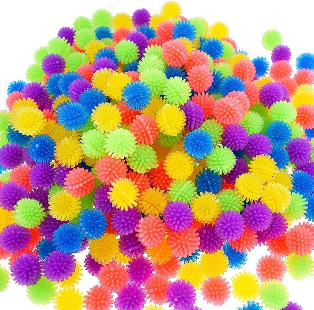 Photo 1 of 10Pcs Multicolour Mini Spiky Hedge Balls Porcupine Balls, Soft Sensory Balls in, Stress Relief, Fun Birthday Party Favors