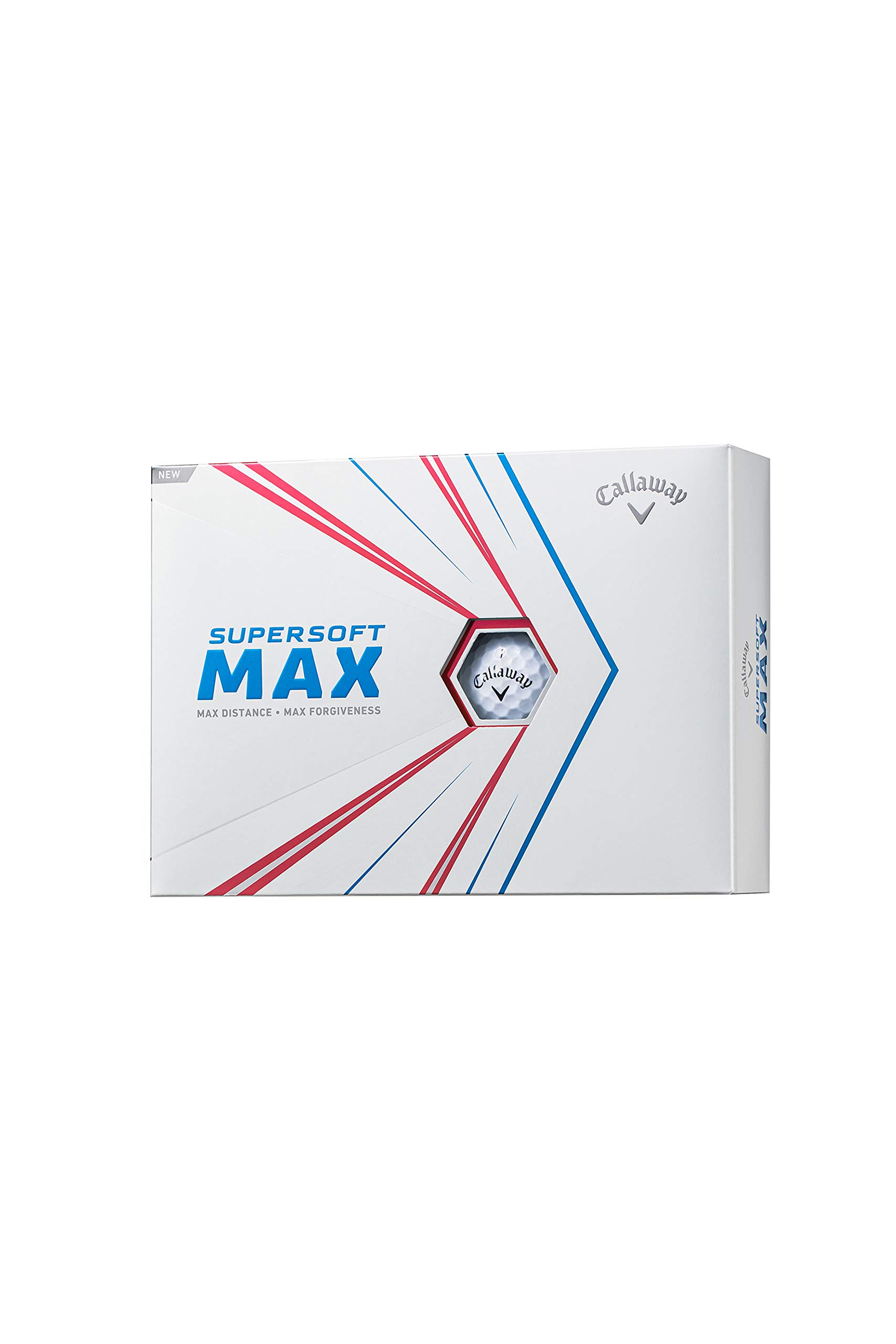 Callaway Supersoft MAX 2021 Golf Balls, 1 Dozen (Pack of 12), 2 Pieces, White