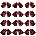 Hooshing 12PCS/24PCS Pom Poms Cheerleading Metallic Foil Cheer Pom Poms with Plastic Handles for Rooters Cheering Squad Team Spirit Sports