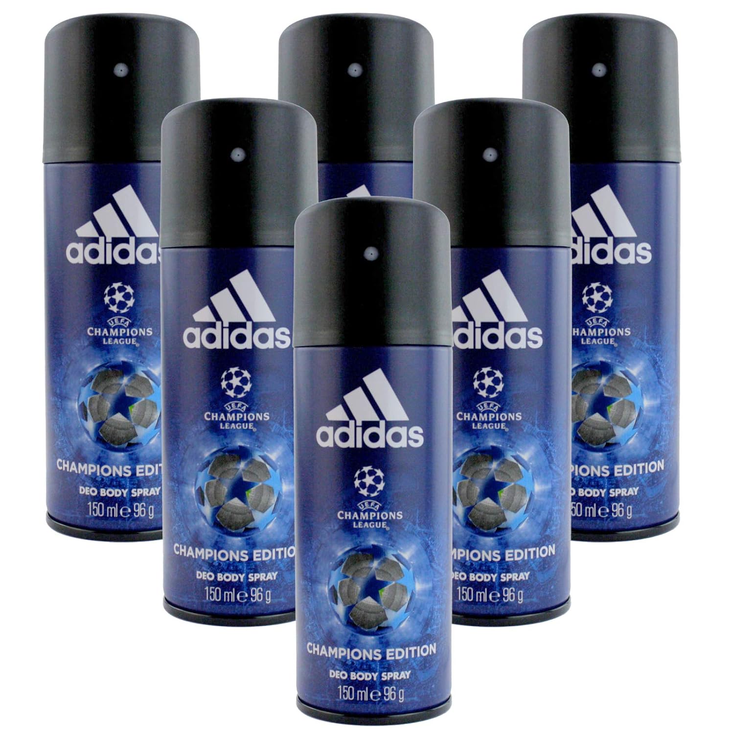 6 x adidas Champions League Deodorant Body Spray 6 x 150 ml Amazon.co