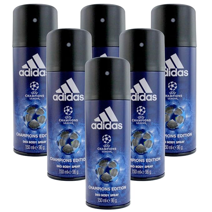 6 x adidas Champions League Deodorant Body Spray 6 x 150 ml Amazon.co