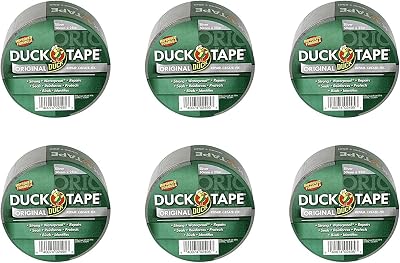 Duck Tape Original Silver Cloth Tape 50 mm x 25 m Pack of 6