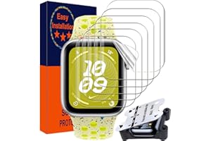 ZPIAR 6 Pack TPU Screen Protector for Apple Watch 40mm SE Series 6/5/4, [Upgrade Flexible Film] Anti-Scratch [No bubbles] Waterproof Soft HD TPU Clear Film for iWatch (Clear, 40mm)