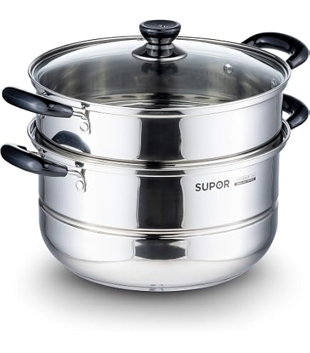 30cm Stainless Steel Steamer Pot – 2-Layer Double Boiler, 11 Inch Soup Pot With Glass Lid - View #10