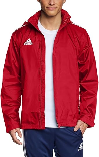adidas core 11 rain jacket red
