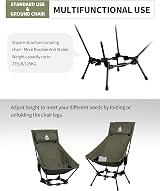OneTigris Dragonhide Oversized Camping Chair with Pillow 275 lb Capacity view 5