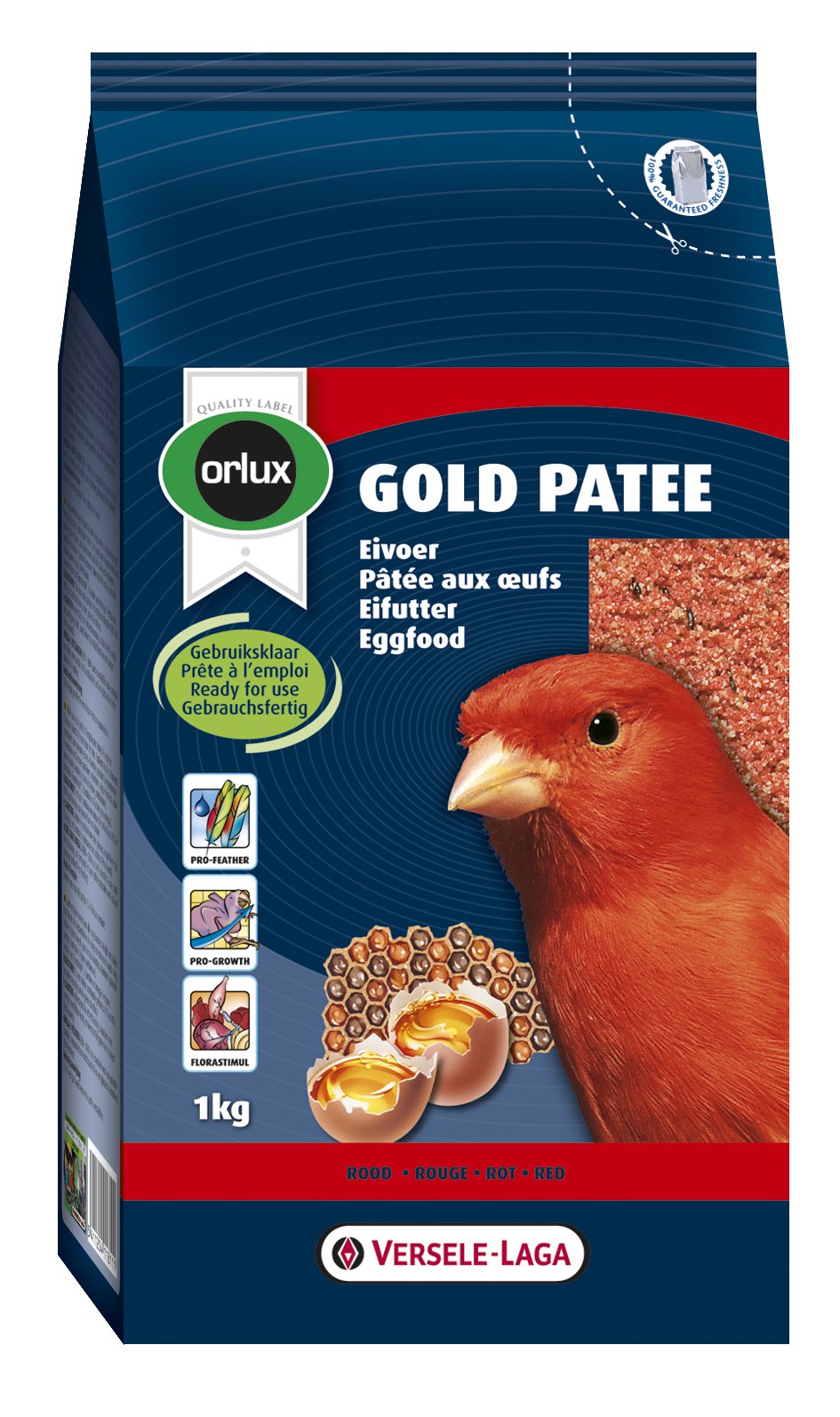 Versele-Laga Nobby Orlux Gold Patee, 1 Kg, Red, Clear