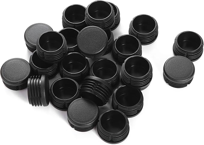 24pack Plastic Plugs Tubing End Caps Furnigear Chair End Caps 1 1 8 Outside Bottom Round Tubing Caps Round Furniture Slides Glides Black Biscuits Plugs Industrial Hardware Santafewash Com