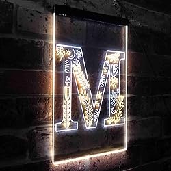 ADVPRO Letter M Initial Monogram Family Name Dual
