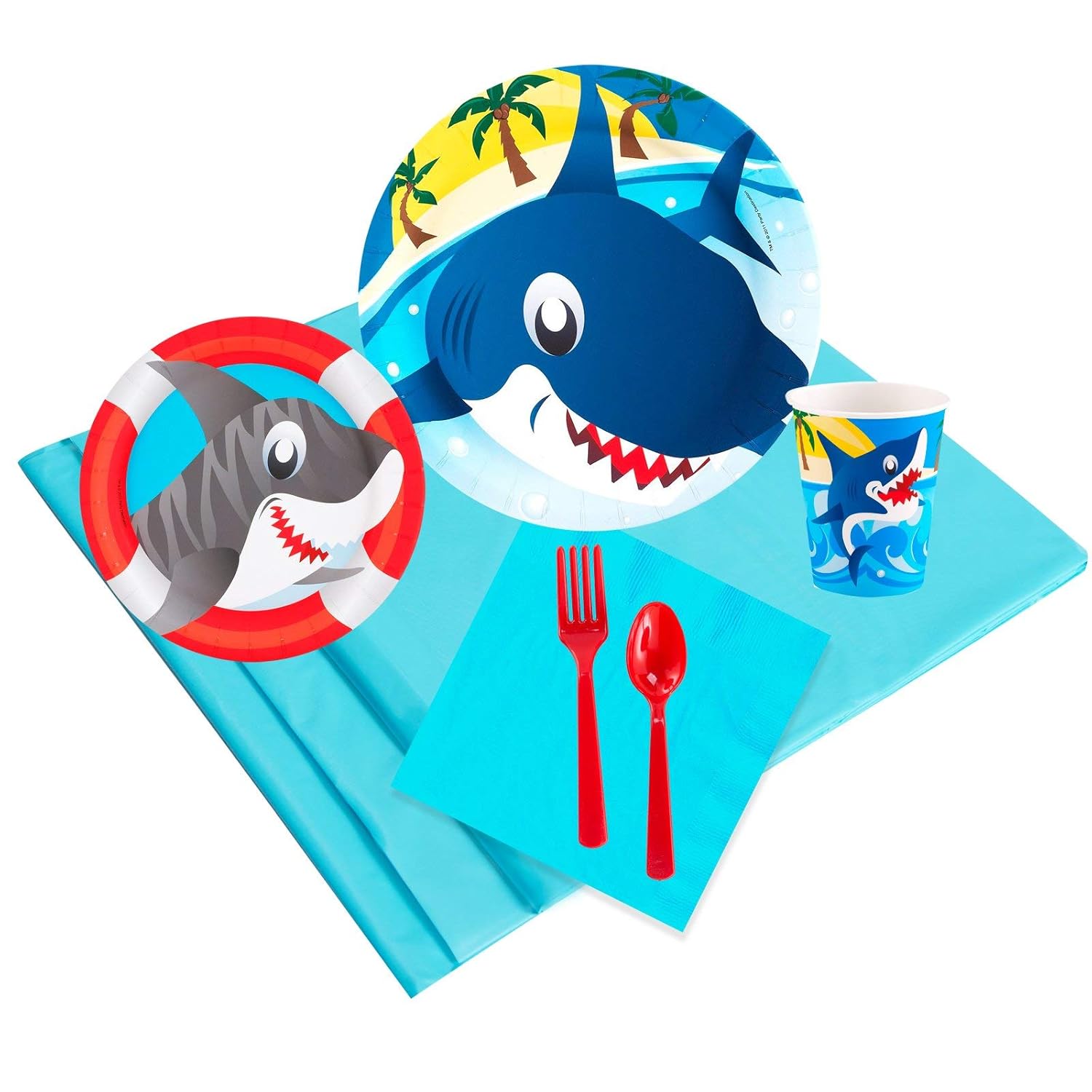 Birthday Express Kits Sharks 16 Guest Party Pack