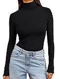 Trendy Queen Women's Turtleneck Long Sleeve Shirts