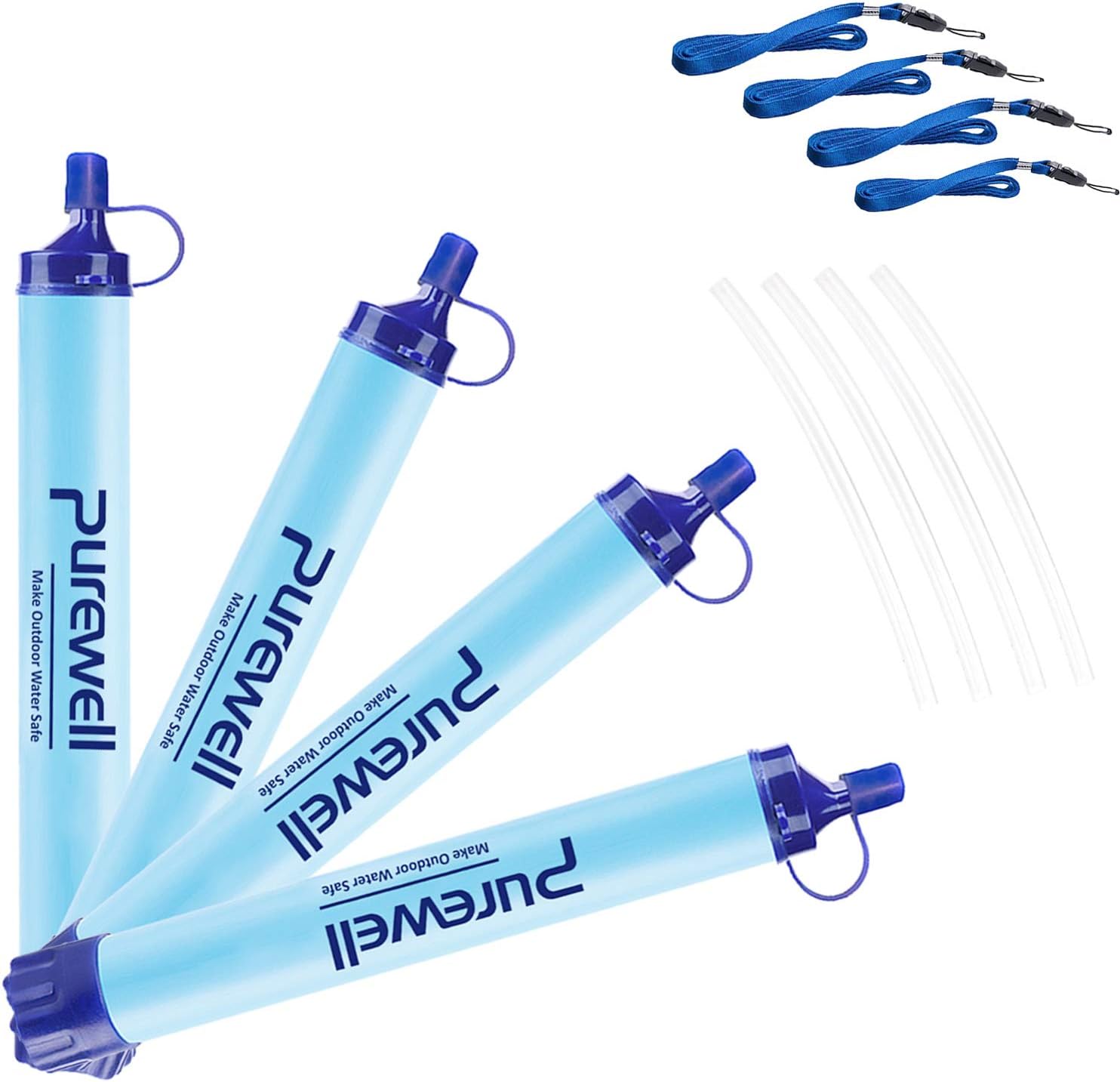 Purewell Outdoor Water Filter Personal Water Filtration Straw Emergency Survival Gear Water Purifier for Camping Hiking Climbing Backpacking : Sports & Outdoors