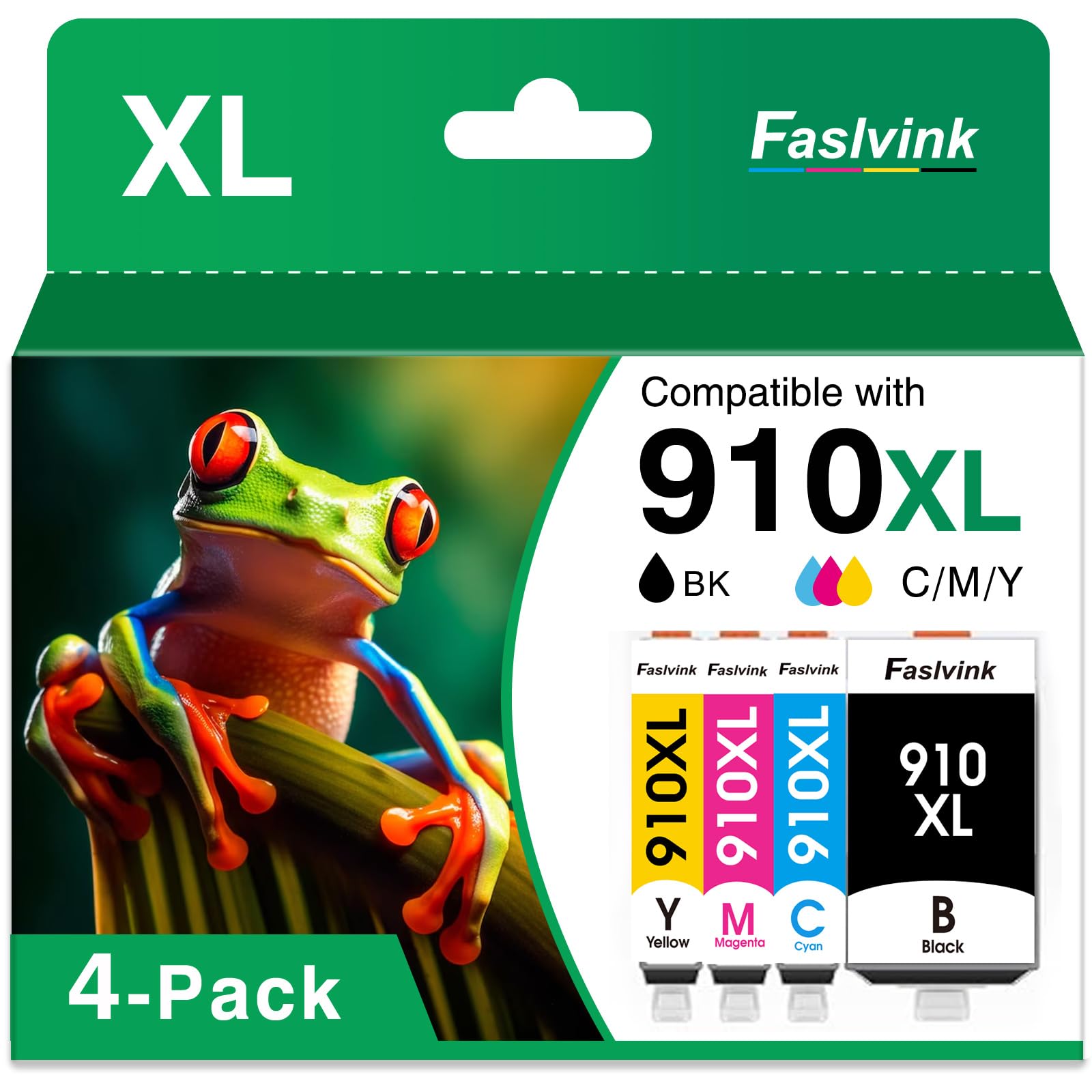 Photo 1 of 910XL 910 Ink Cartridges for HP Printers Compatible for HP 910XL Ink Cartridges Combo Pack Replacement HP OfficeJet Pro 8020 8025 8035 8028 8022 8010 8015(Black Cyan Magenta Yellow 4-Pack)