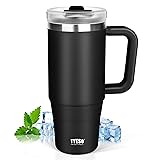 Tyeso 40 oz Tumbler with Handle, Straw and Lid