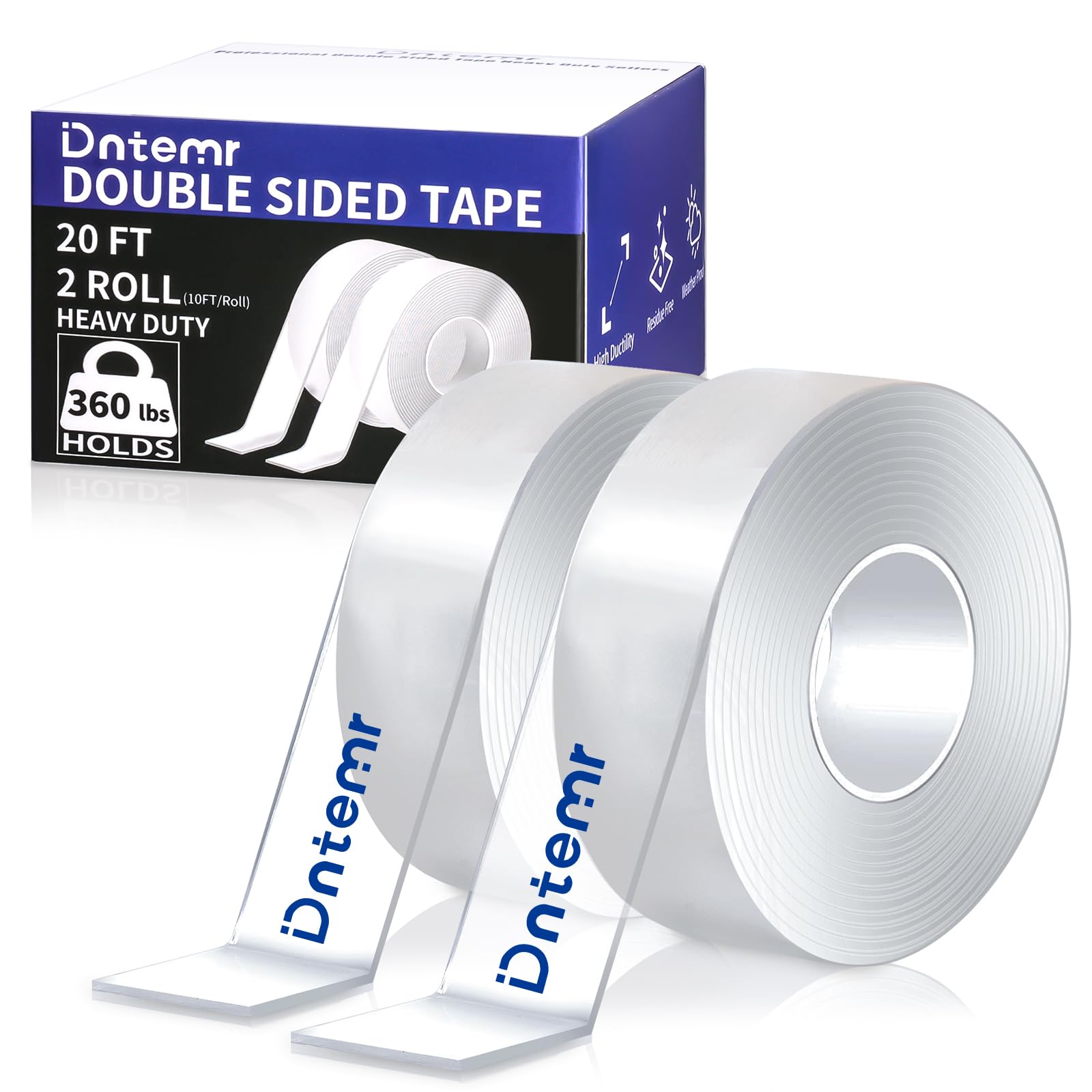 Double Sided Tape Heavy Duty 2 Rolls 120" x