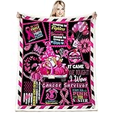 Soft Healing Blanket - Breast Cancer Gift, Get Well Soon Pink Throw Blanket - Sympathy Gifts for Women and Survivors