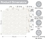 SWDL Baby Large Muslin Cloths 100% Cotton Squares 70x70 cm Pack of 6 view 6
