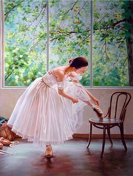 Lrzzdp Painting By Numbers Paint Ballet Dancer Diy Canvas Picture
