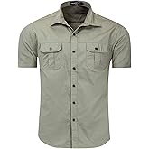 FREDD MARSHALL Men's Short Sleeve Regular-Fit Work Shirt