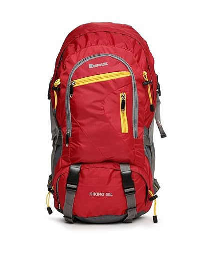 Impulse 50 Ltrs Red Trekking Backpack (Rowdy Red)