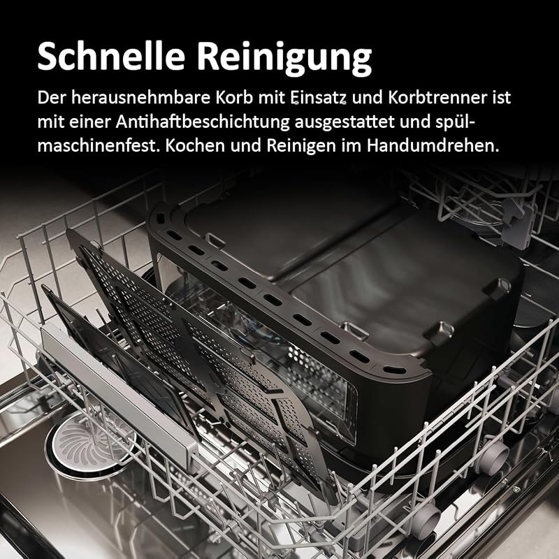 Heißluftfritteuse Flex | 11 L Airfryer Dual I 9 Portionen