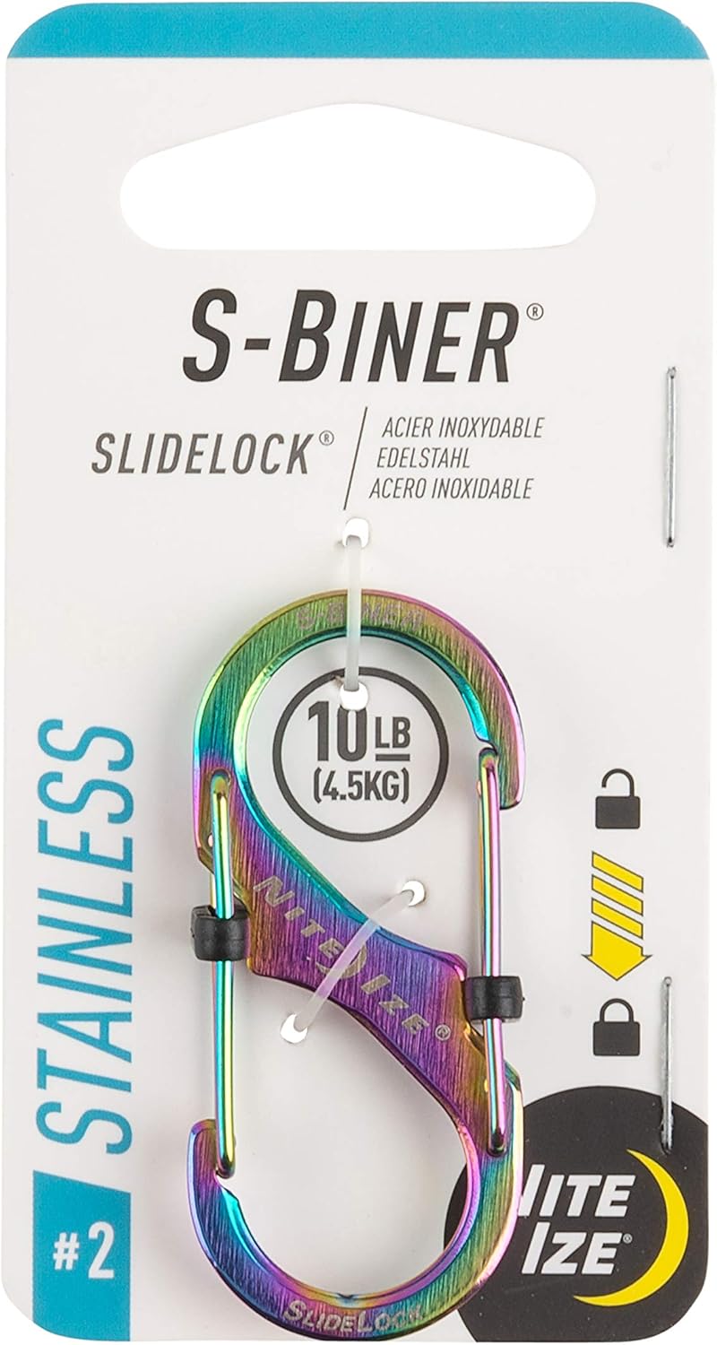 Nite Ize LSB4-11-R3 Dual Locking Carabiner, Size #4, Stainless: Closet Storage And Organization Systems: Industrial & Scientific