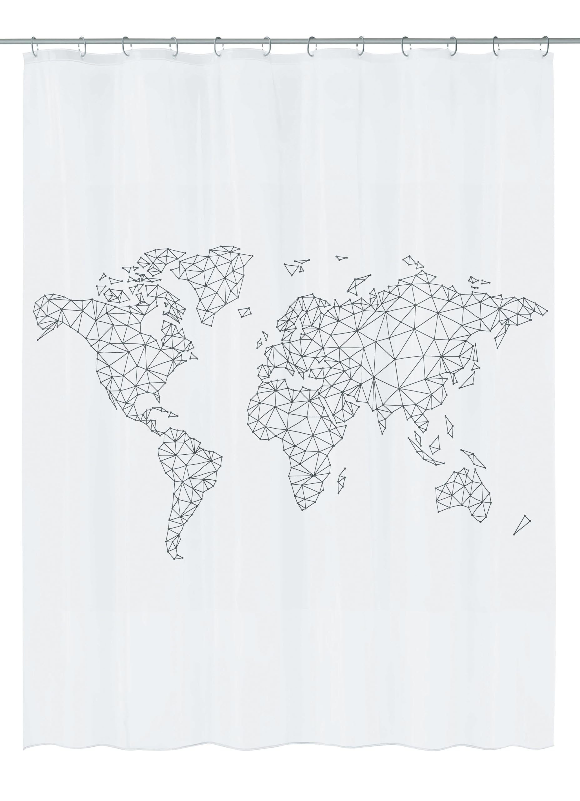 Kleine Wolke Peva Travel Pleasure Shower Curtain 180 x 200 cm Black