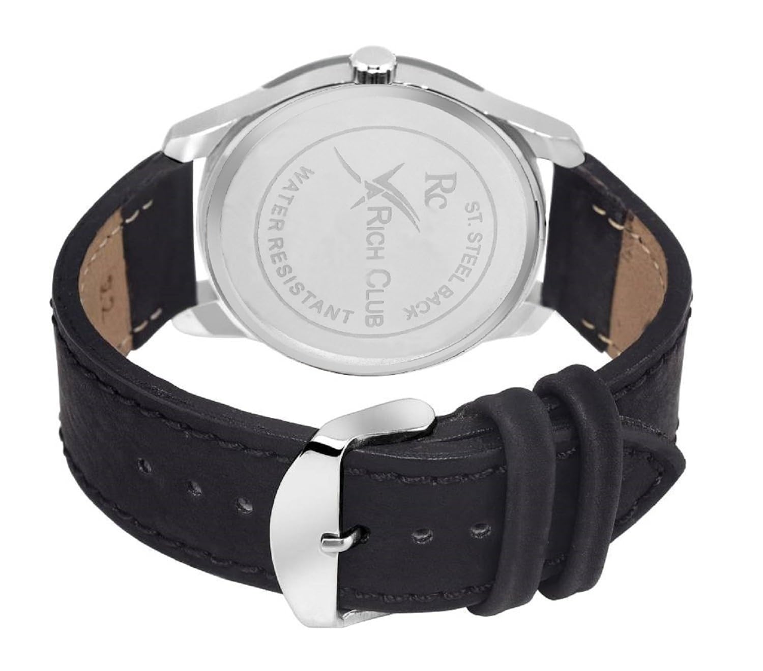 rich club analogue black,silver dial unisex family combo pack watch -fam-combo