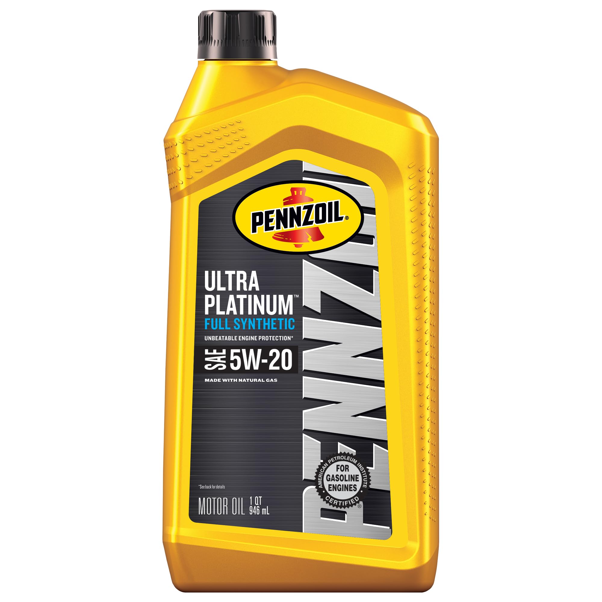 Aceite de motor Pennzoil Ultra Platinum totalmente sintético 5W-20, 1 cuarto de galón