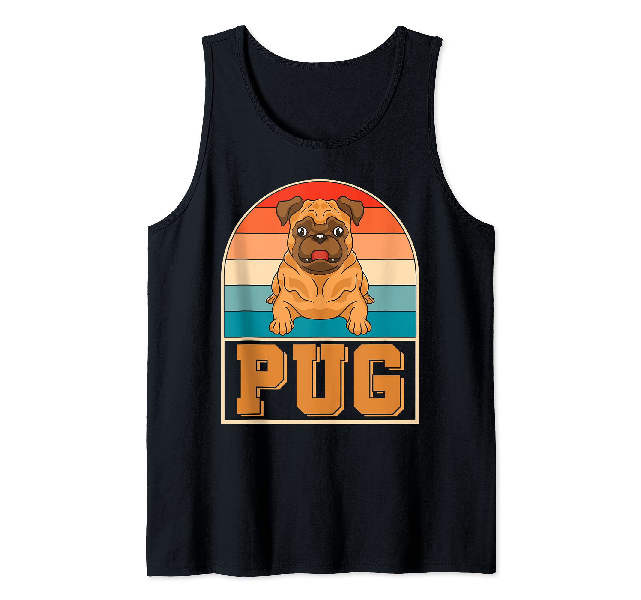 Retro Dog Breed Dog Lover Dog Animal Pet Cute Pug Tank Top