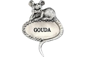 Heritage Pewter Gouda Cheese Marker – Gouda Cheese Label for Housewarming Gift, Dinner Party Trays, Weddings, Birthdays | Expertly Crafted Pewter
