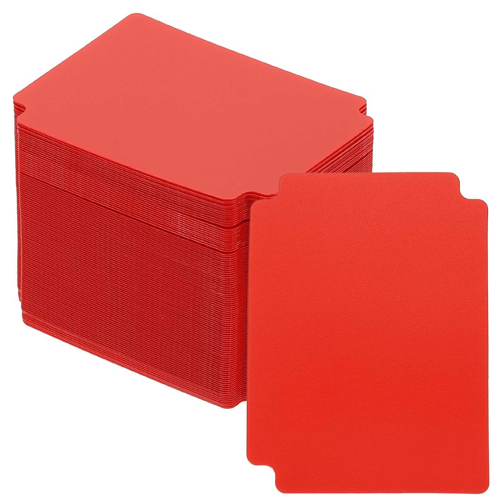 PATIKIL Trading Card Dividers, 100 Pcs Index Card Football Card Sorter Storage Boxes Organizer Tray Accessories for Sports Game Baseball Card, Red