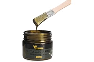 VGSEBA Acrylic Paint Metallic Brass, Non Toxic, Non Fading, 100ml Copper Leaf Paint for Art, Painting, Handcrafts, Ideal for 