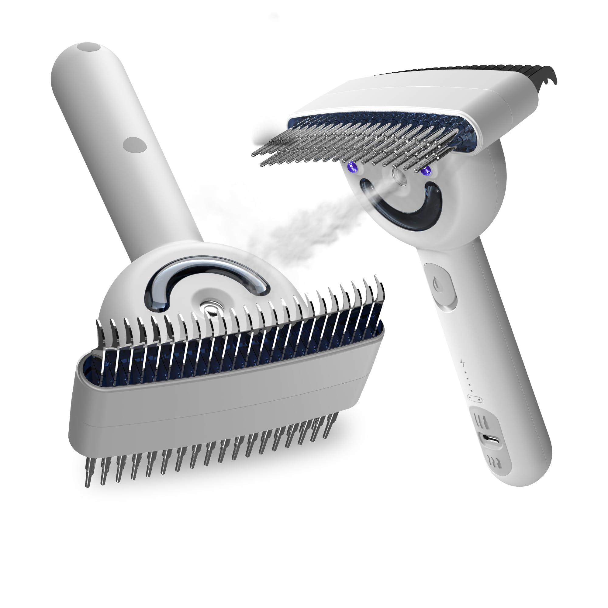 Photo 1 of Dog brush for shedding & Cat Grooming Comb kit– Pet Steam brush with UV Sterilization, Rechargeable - Suitable for long-haired or curly-haired pets. Removes tangled hair
