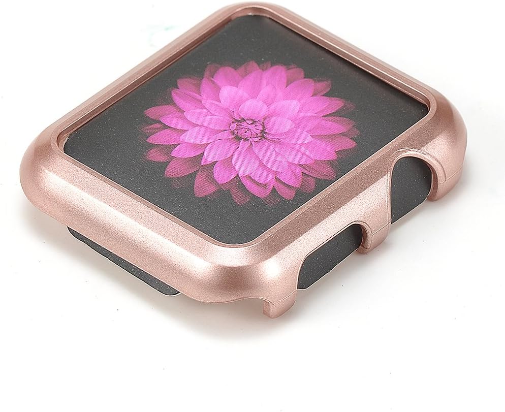 Fatetec Apple Watch Case Rugged Shock Resist Protection Armour PC Case for Apple Watch 38mm/42mm (38MM, Rose gold)